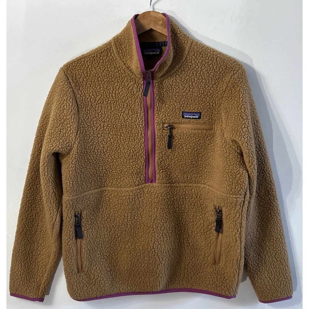 Women's Patagonia Retro Pile Marsupial Fleece Pullover 22835 Sz Med